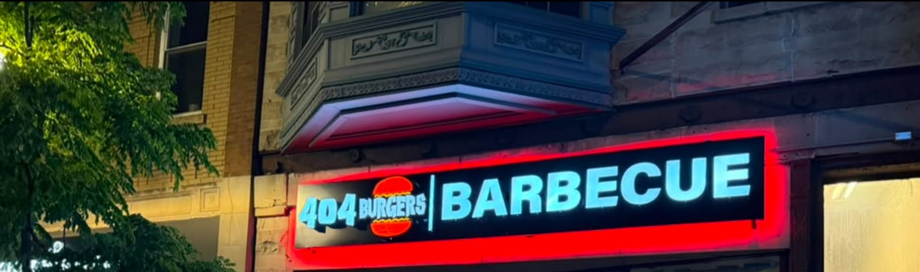 404 Burgers | Barbecue storefront
